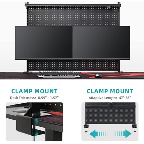 EUREKA Pegboard with Dual Monitor Stand - Image 2