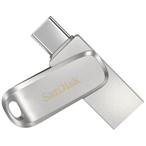 SanDisk SDDDC4-032G-G46 32GB Ultra Dual Drive Luxe USB 3.1 Type A & Type-C Flash Drive, Silver