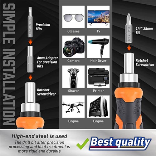 Amartisan 22 IN 1 Ratchet Screwdriver Set - Image 4