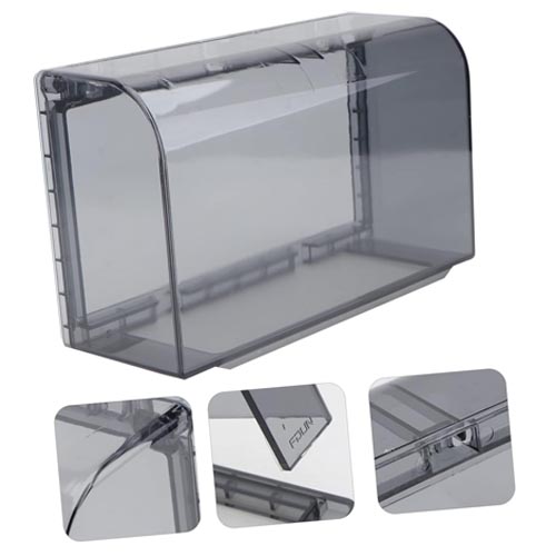 Double Electrical Wire Socket Protective Cover DSCABC202 - Dark