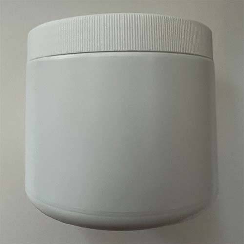 500gm White HDPE Rd Container with knurled grip cap & stopper