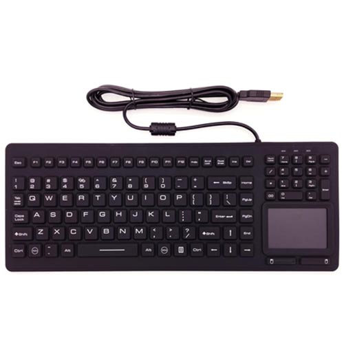 DSI KB107 Industrial Waterproof IP68 Keyboard with Built-in Touchpad