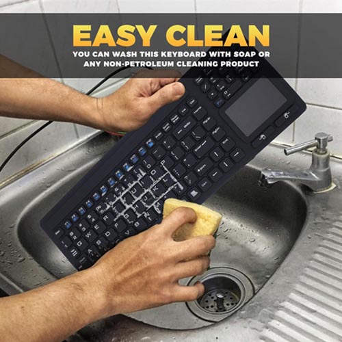 DSI KB107 Industrial Waterproof IP68 Keyboard with Built-in Touchpad - Image 6