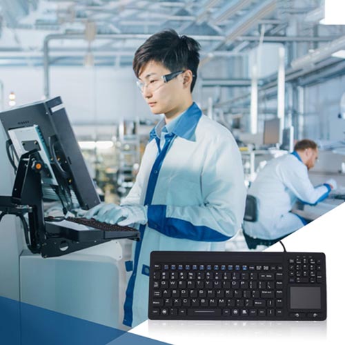 DSI KB107 Industrial Waterproof IP68 Keyboard with Built-in Touchpad - Image 5