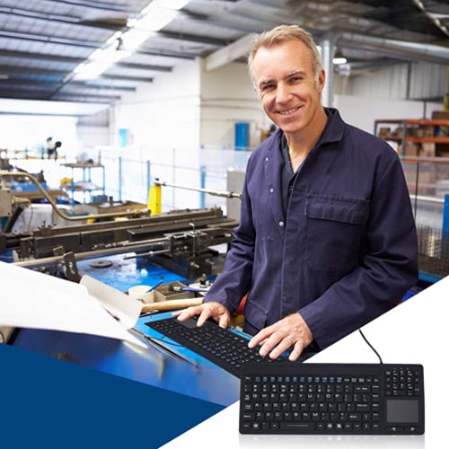 DSI KB107 Industrial Waterproof IP68 Keyboard with Built-in Touchpad - Image 2