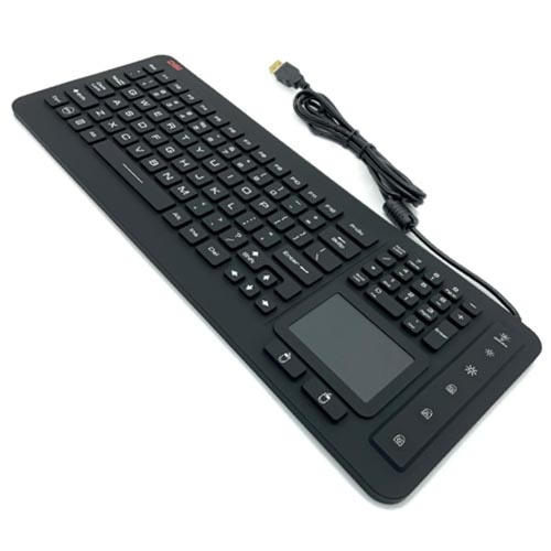 DSI LED IKB98BL Backlit Industrial IP68 Waterproof Keyboard with Touchpad - Image 6