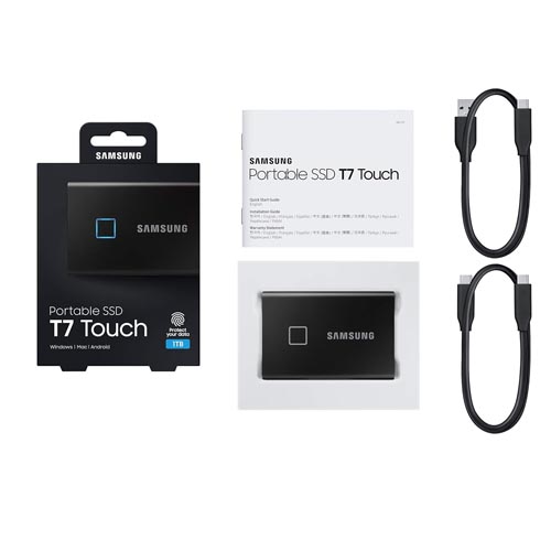 SAMSUNG Touch USB 3.2 Portable Solid State Drive 1TB MU-PC1T0K/WW T7 - Image 3