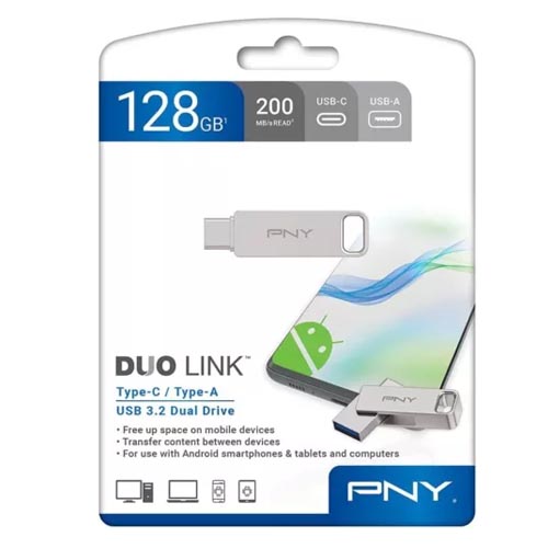 PNY DUO LINK USB 3.2 Type-C Dual Flash Drive for Android Devices and Computers - Image 7