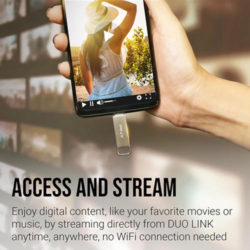 PNY DUO LINK USB 3.2 Type-C Dual Flash Drive for Android Devices and Computers - Image 2