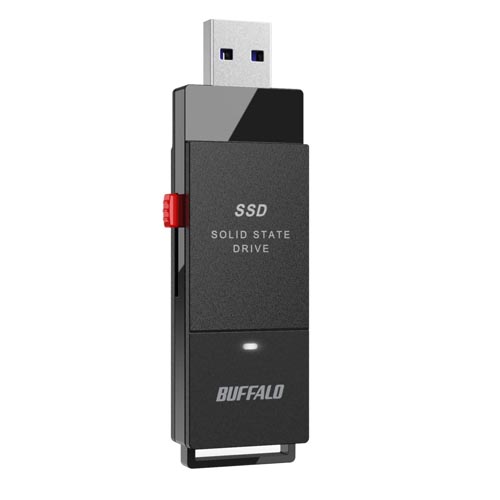 BUFFALO External SSD 500GB - Up to 600MB/s - USB-C - USB-A - USB 3.2 Gen 2