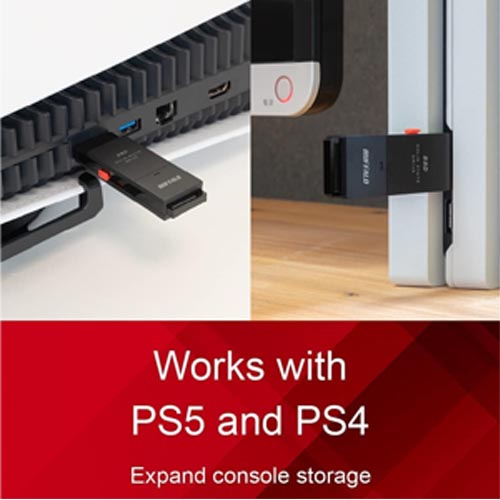 BUFFALO External SSD 500GB - Up to 600MB/s - USB-C - USB-A - USB 3.2 Gen 2 - Image 6