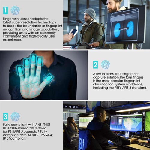 YUUSFJI JYDF500 Ultra-Thin Four-Finger Fingerprint Collector - Image 3