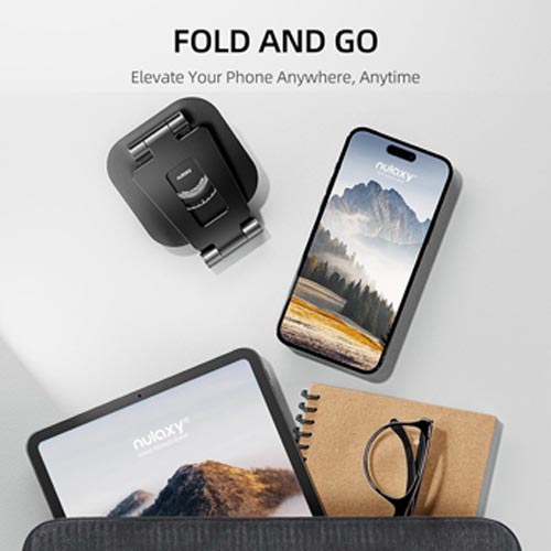 Nulaxy A4-EX 3600 Rotating Adjustable Foldable Desktop Cell Phone Stand - Image 3