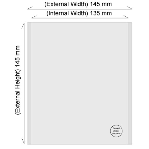 Aluminium Moisture Barrier bag with silver-grey outward, 145 X 170 mm - Image 2