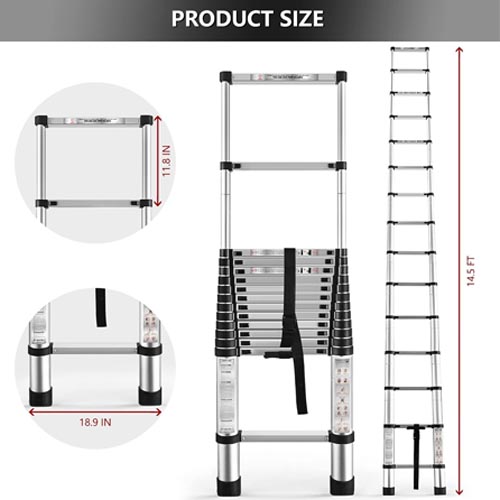 Aluminum Telescopic Ladder 14.5FT / 4.4M findmall - Image 7