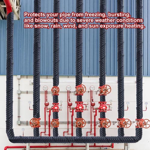 Jeyeou 3in NBR Pipe Insulation Foam Outdoor Tape 19.6ft - Image 3