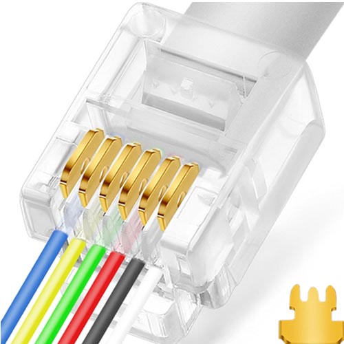 NECABLES RJ11/RJ12 Pass Through Modular Plug - Image 2
