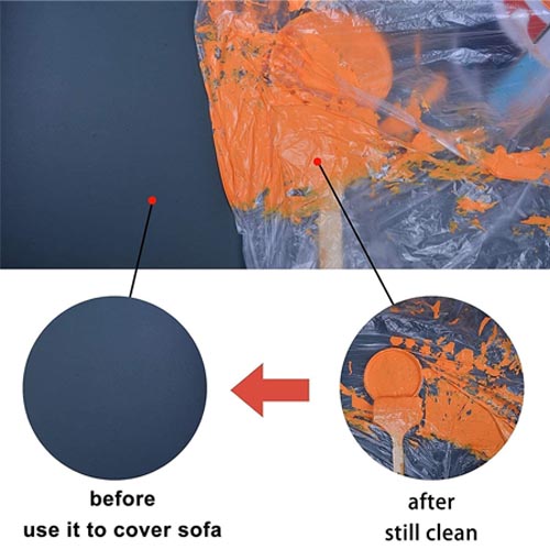 Oiyeefo 9X12ft Clear Plastic Sheeting Drop Cloths for Painting - Image 4