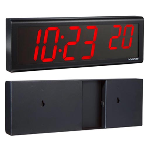 Novanex Surface Mount Power-over-Ethernet low voltage digital clock with Seven segment Red LEDs - Image 2