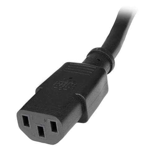 C14 to C13 PDU Style Computer Power Extension 3 Feet 14AWG - Image 3