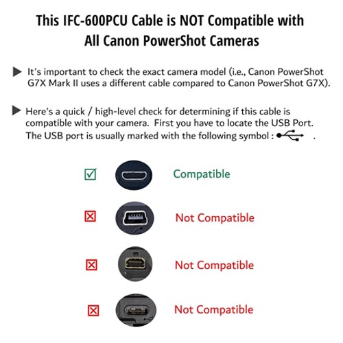 Interface Cable IFC-600PCU Compatible with Canon Camera - Image 4