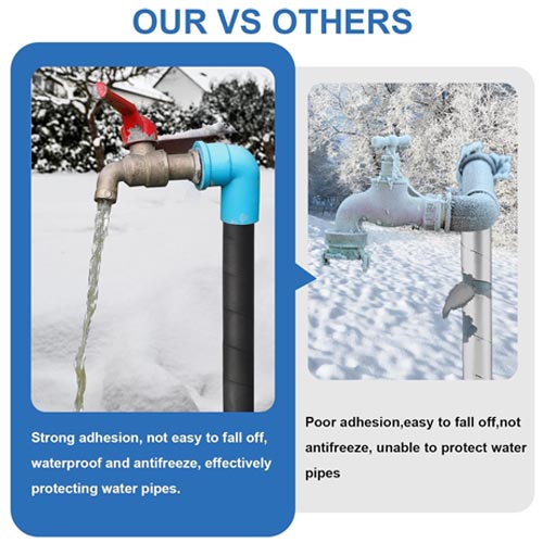 letesult 16.5ft x 2 Rolls Pipe Insulation Tape Wrap, 33 Ft x 2 Inch - Image 3