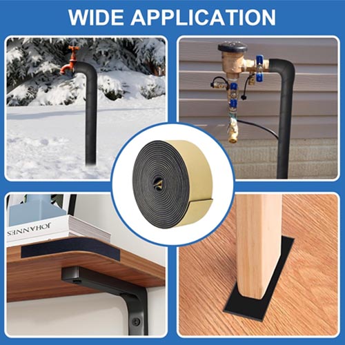 letesult 16.5ft x 2 Rolls Pipe Insulation Tape Wrap, 33 Ft x 2 Inch - Image 2