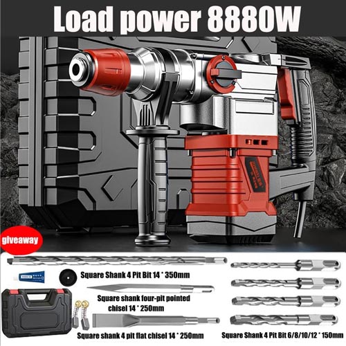 PracticalDeals 8880W Electric Corded Hammer Drill - Image 3