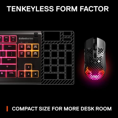 SteelSeries Apex 3 TKL (Tenkeyless) RGB Compact Gaming Keyboard - Image 2