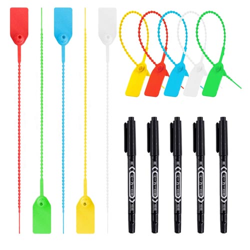 Glarks Plastic Multi-Colour Self-Locking Security Zip Ties