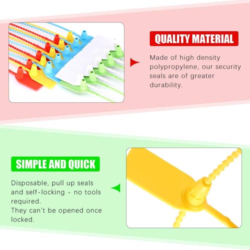 Glarks Plastic Multi-Colour Self-Locking Security Zip Ties - Image 6