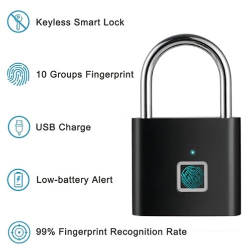 HO-ZWS-1 Smart Biometric Fingerprint Padlock - Image 5