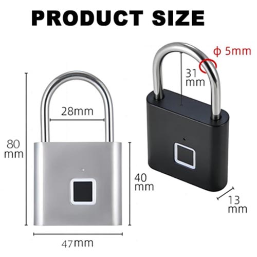 HO-ZWS-1 Smart Biometric Fingerprint Padlock - Image 2