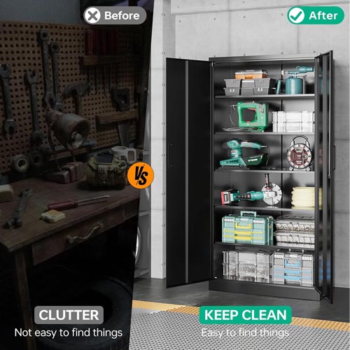 Full Height 399 X 800 X 1800 MM Metal Storage Cabinets - Image 2