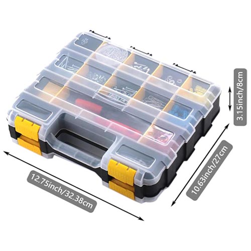Aidy-Pro Hardware Organizer Box 34 Compartments (Yellow or Blue)