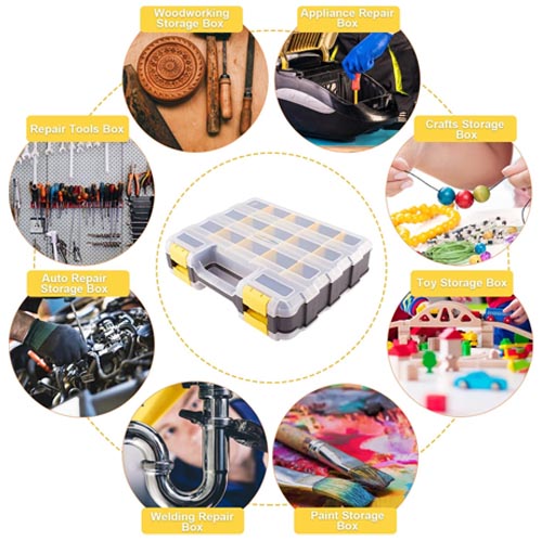 Aidy-Pro Hardware Organizer Box 34 Compartments (Yellow or Blue) - Image 6