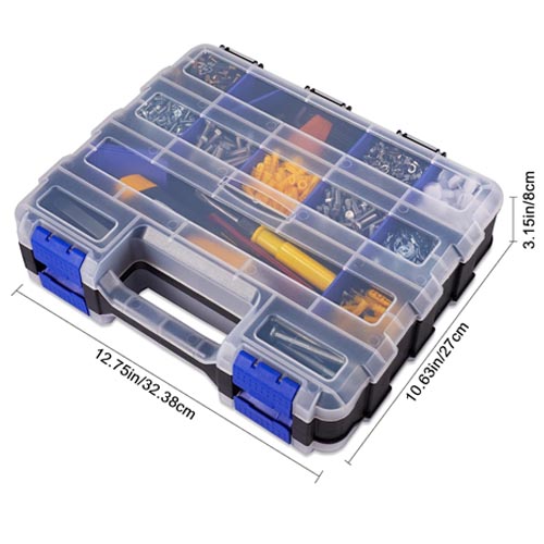 Aidy-Pro Hardware Organizer Box 34 Compartments (Yellow or Blue) - Image 4