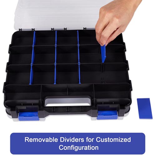 Aidy-Pro Hardware Organizer Box 34 Compartments (Yellow or Blue) - Image 3