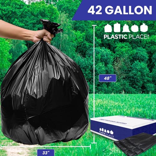 Plasticplace 42 Gallon Trash Bags (50 Count) - Image 4