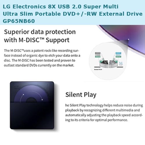 LG Electronics GP65Nx60 Portable DVD Writer Drive - Image 3