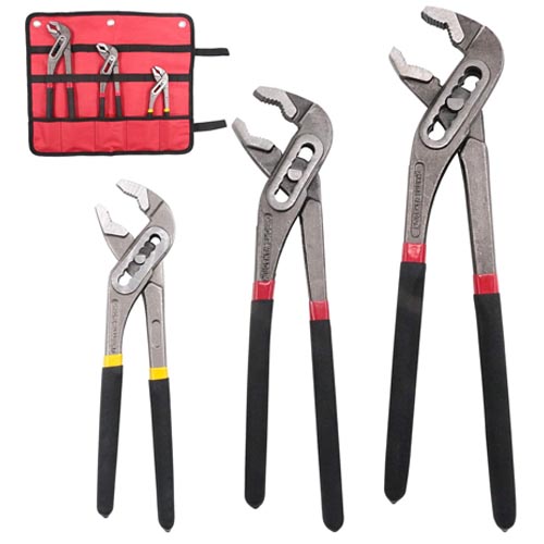 Glarks 3Pcs Groove Joint Pliers Set – 8” | 10” | 12” Adjustable
