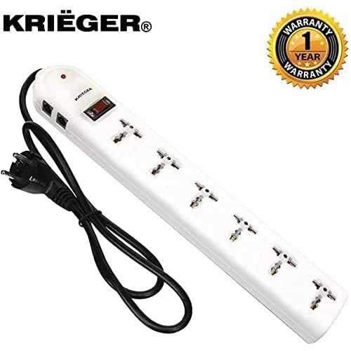 KRIEGER 6 Universal Surge Protector Power Strip AC 220-240V 1.8 M - Image 7