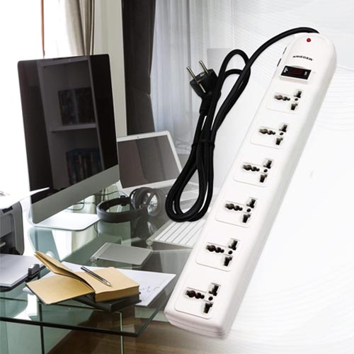 KRIEGER 6 Universal Surge Protector Power Strip AC 220-240V 1.8 M - Image 4