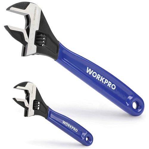 WORKPRO 2-pieces Adjustable Wrench Set - 6 & 10 Inches