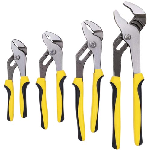 TOPLINE 4-pcs Groove Joint Pliers Set Bi-Material Handles