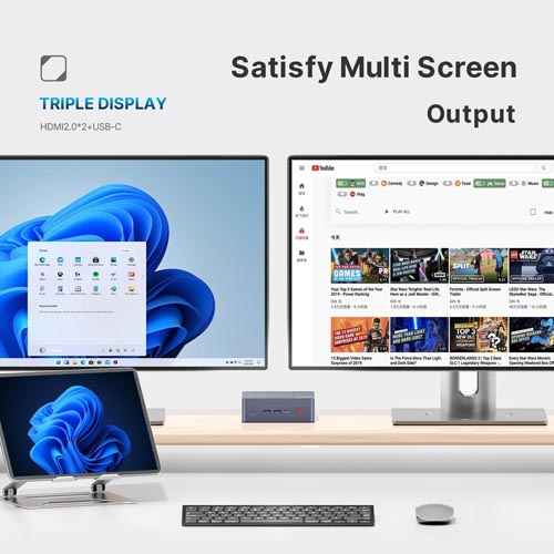 BOSGAME B95 Mini PC Intel 12th Gen N95 Windows 11 Pro OS - Image 14