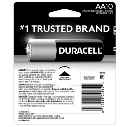 DURMN1500B10Z - Duracell CopperTop Alkaline Batteries - Image 5