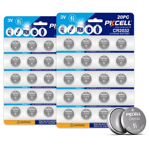 PKCELL CR2032 button cell lithium batteries 3.0 V 210 mAh