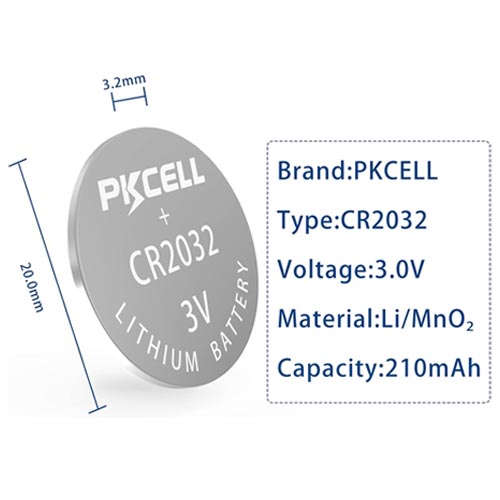 PKCELL CR2032 button cell lithium batteries 3.0 V 210 mAh - Image 4