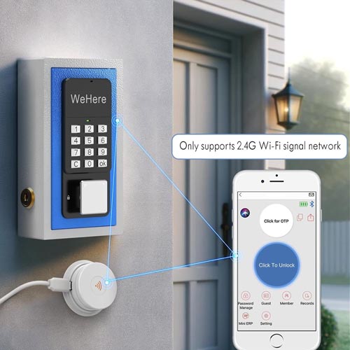 WeHere Wi-Fi Bridge (W100) & Door Sensor - Image 2